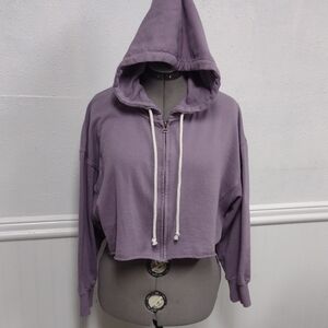 Reflex Lavender Cropped Hoodie